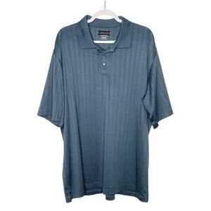 Cypress Club Blue Textured Polo Shirt XXL